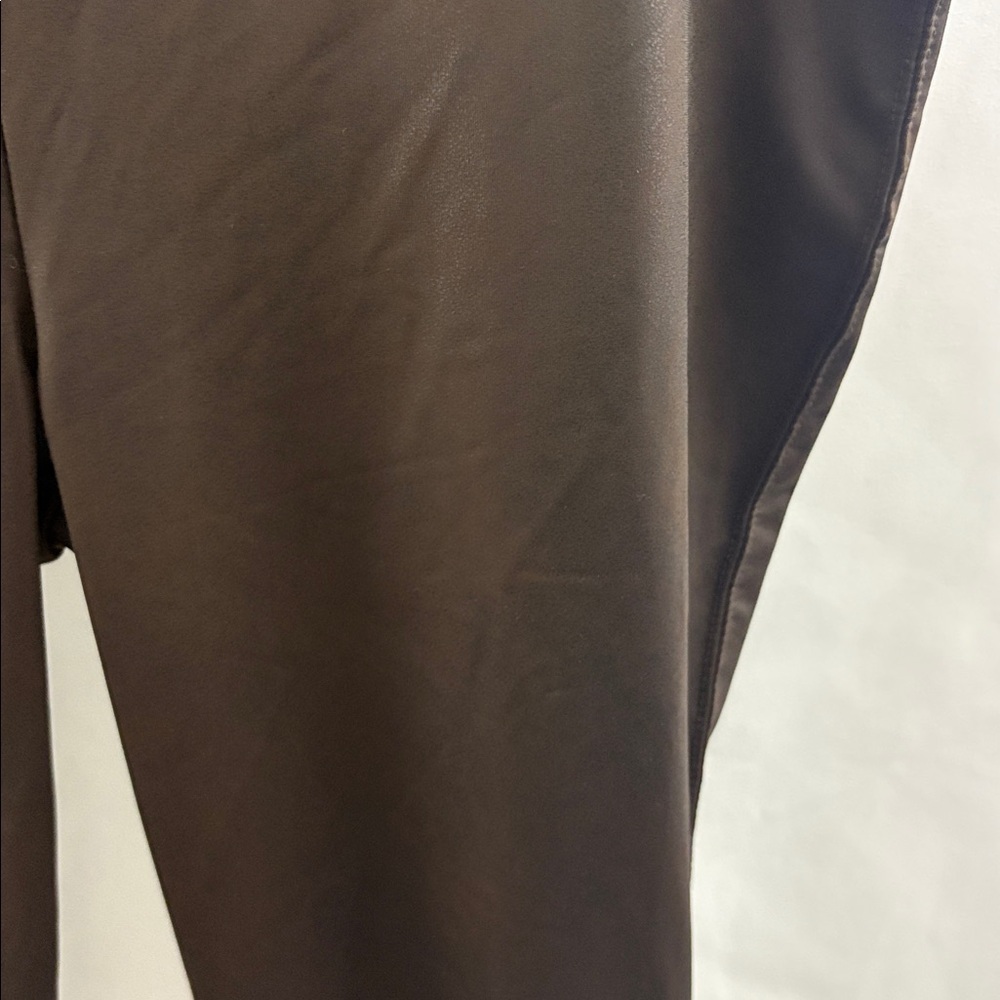 Seven Jeans 7 Dark Brown Faux Leather Leggings XXL - Picture 6 of 11